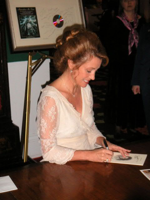 Jane Seymour autographs Somewhere in Time memorabilia